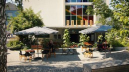 Outdoor Location im Café Roland Pforzheim